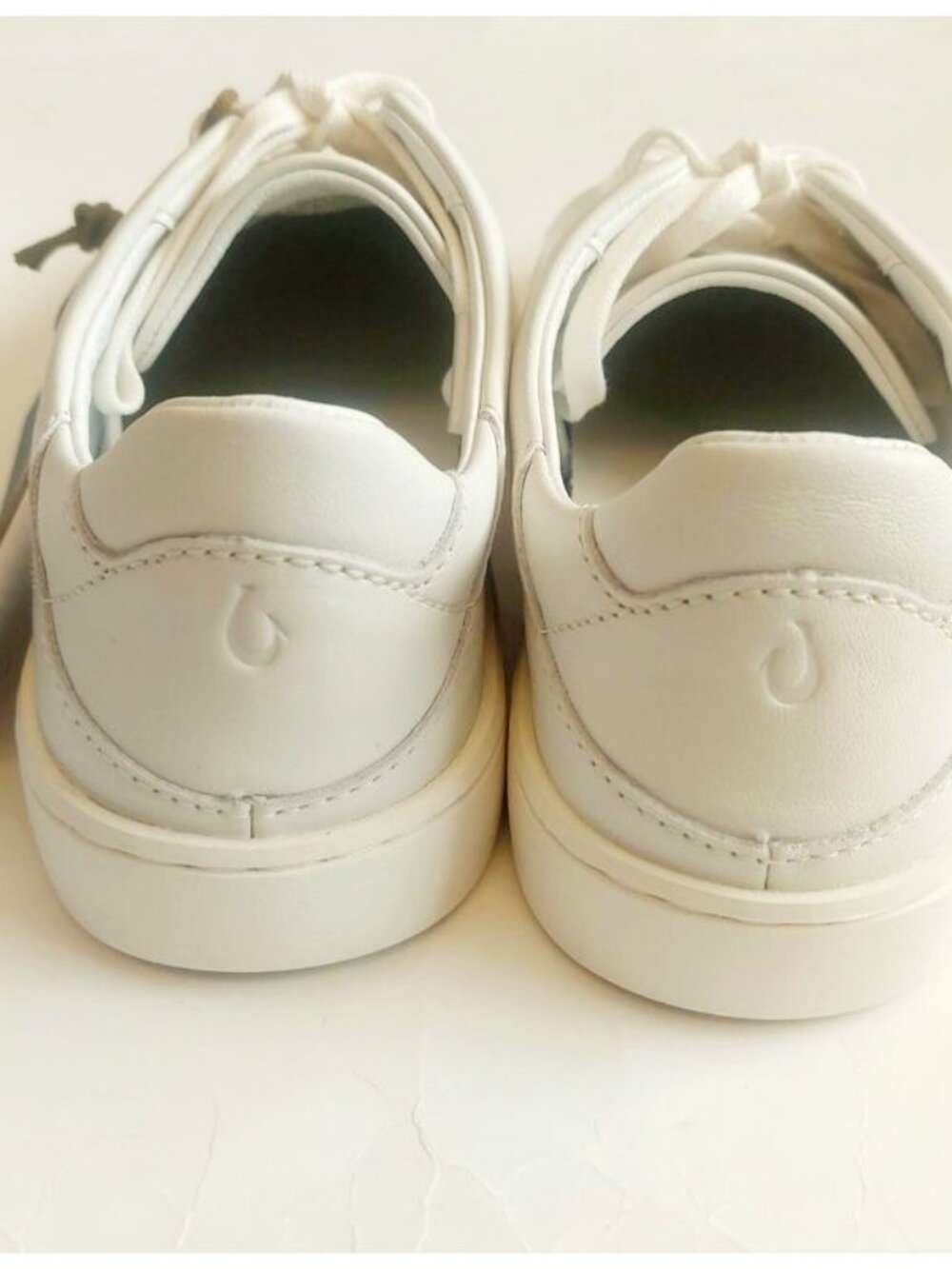 Olukai Womens Size 7.5 PEHUEA LI ILI Casual Leather Sneaker Bright White Shoe - Picture 6 of 9